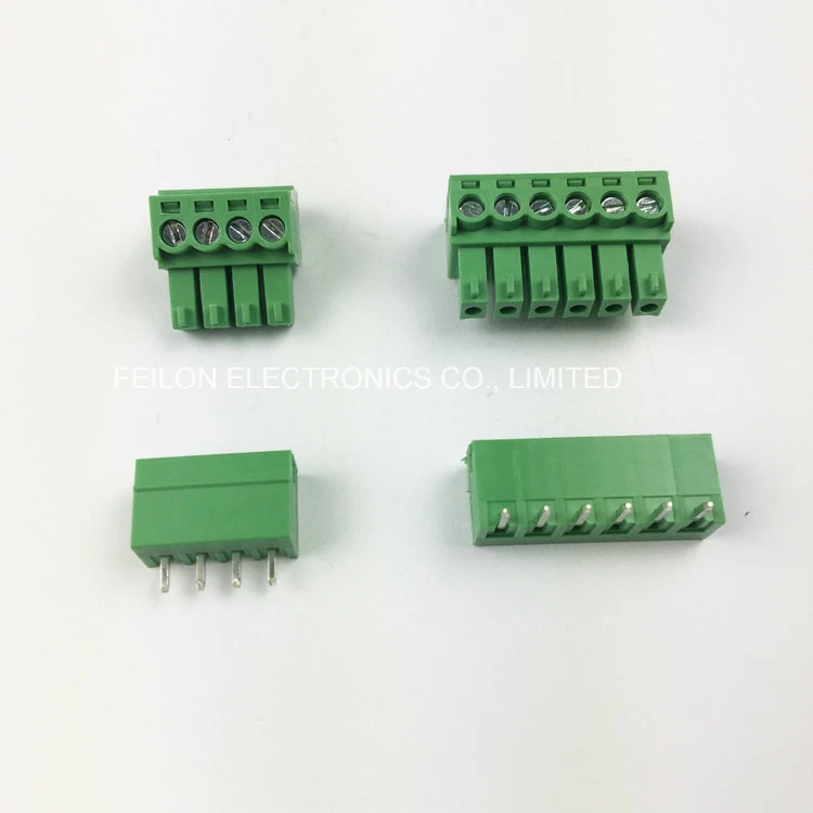 Origen China Sustituir Phoenix Mc 1,5/ ..-St-3,5 02P-24P de cableado de la abrazadera de tornillo tipo bloque terminal PCB conectable conector 15edgk-3.5 /de 3,81mm Conector verde