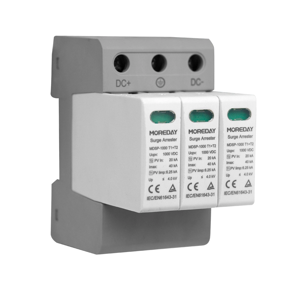 Componente electrónico SPD Tipo II T1 T2 protector de transitorios único Protector contra transitorios fase 3p