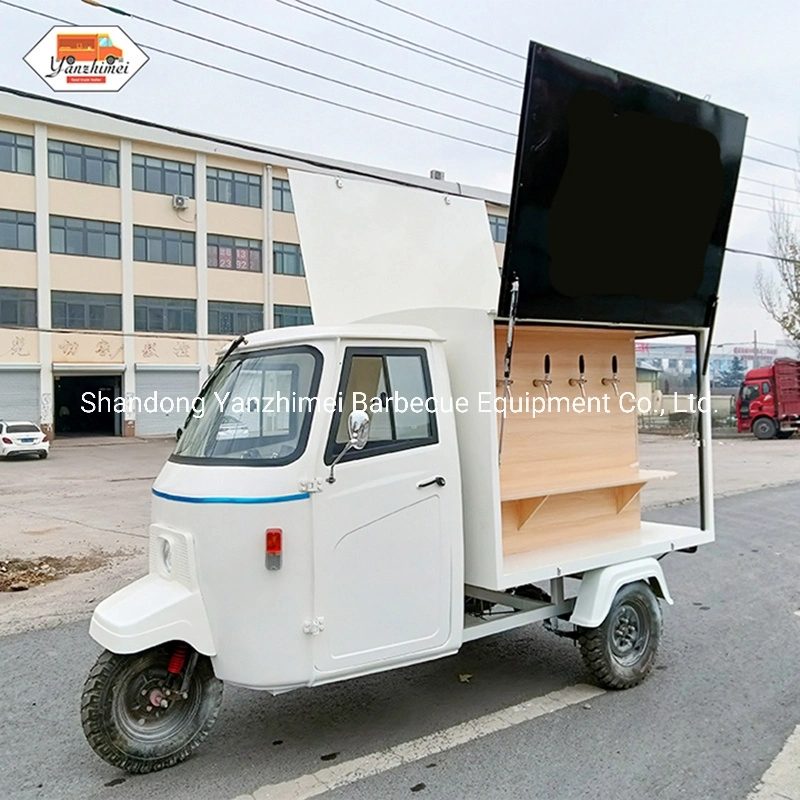 Mobile Ape Vehicle 3 Wheel Tuk Tuk Electric Tricycle Food Cart Small Van Trailer Beer Piaggio Food Truck