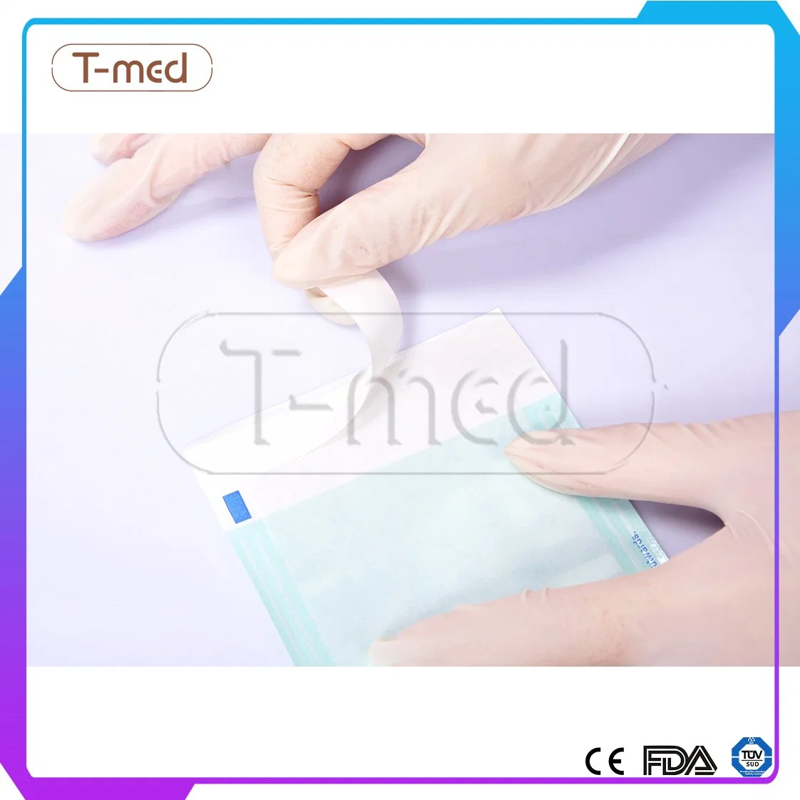 Medical Instrument Dental Material Self Sealing Sterilization Pouches Disposable Self-Sealing