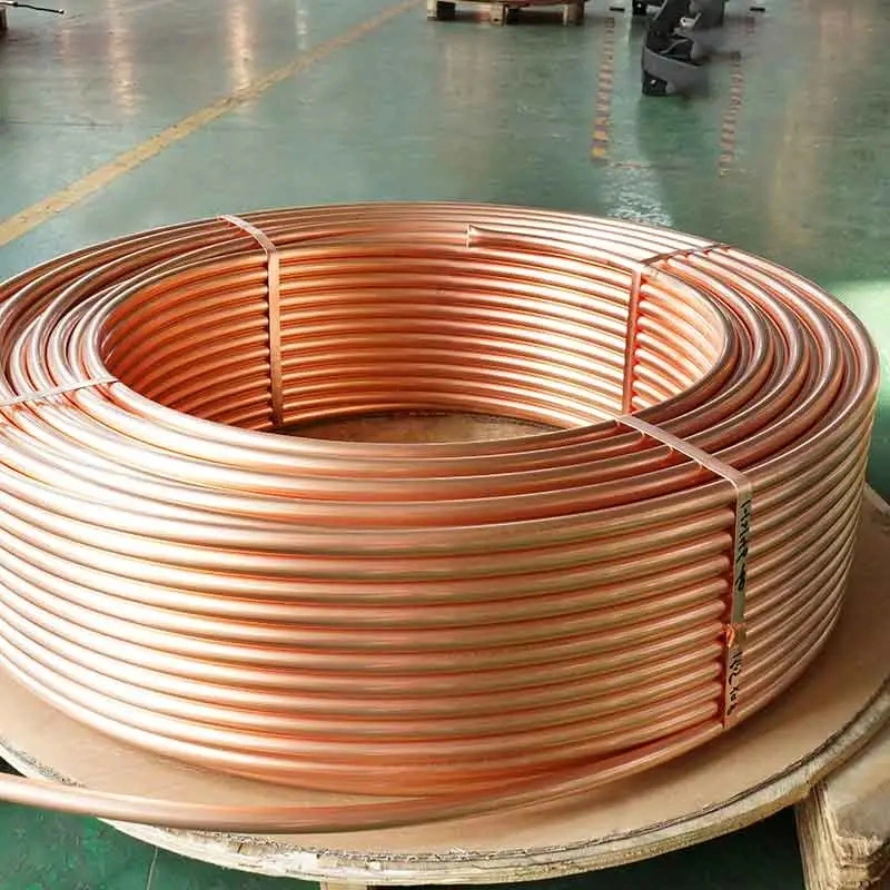 C1100 T2 Pure Air Condition Refrigeration AC Copper Tube 15.88mm Diameter *0.8 0.9 1mm Thickness Coils Insulated Pancake Coil Support Copper Tube