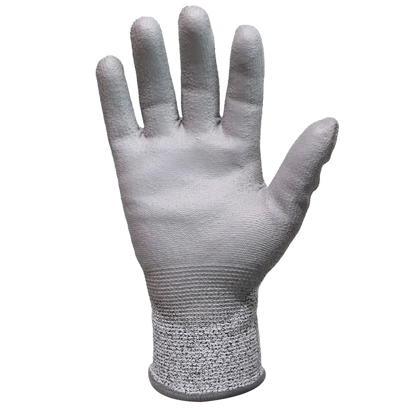 Revêtement en mousse PU Main Proteccion industrielle en fibre de verre résistant aux coupures Grade A5 Gants anti-Cut pour le travail