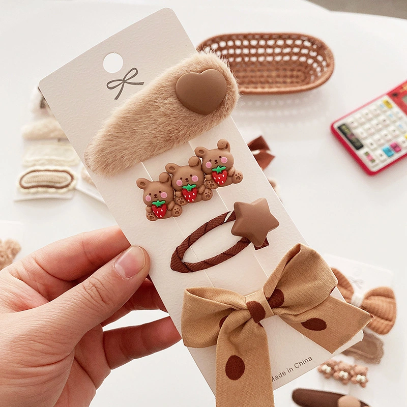 Cute Bow Knots Animal Clamp Clasp Clips Sets for Girls