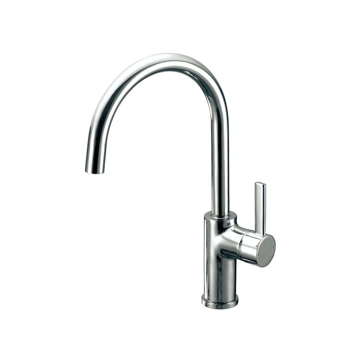 Wide Angle Deck Mounted Brass Chrome Plated Modern Design Basin Faucet