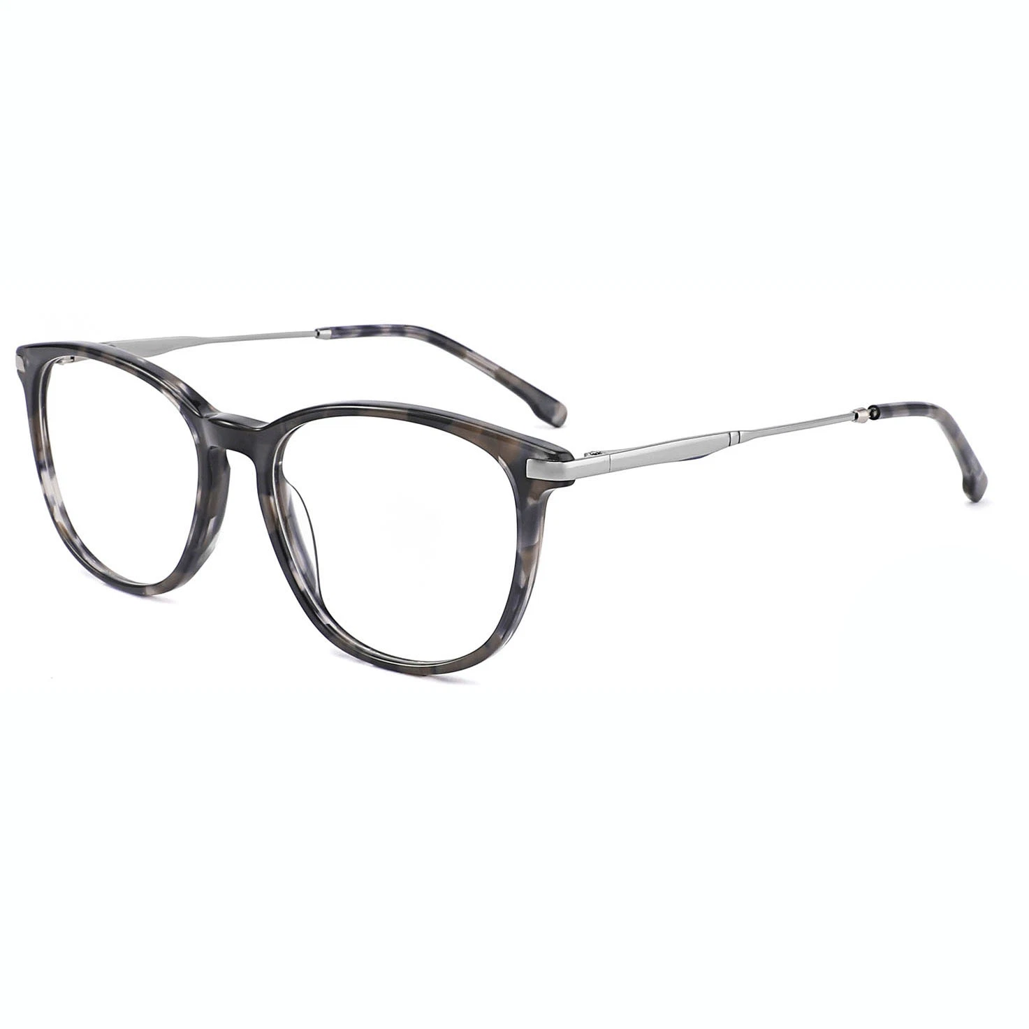 Listos los bienes de estilo moda Demi gafas de acetato para hombres moda retro de templo de metal decorativos marcos de óptica