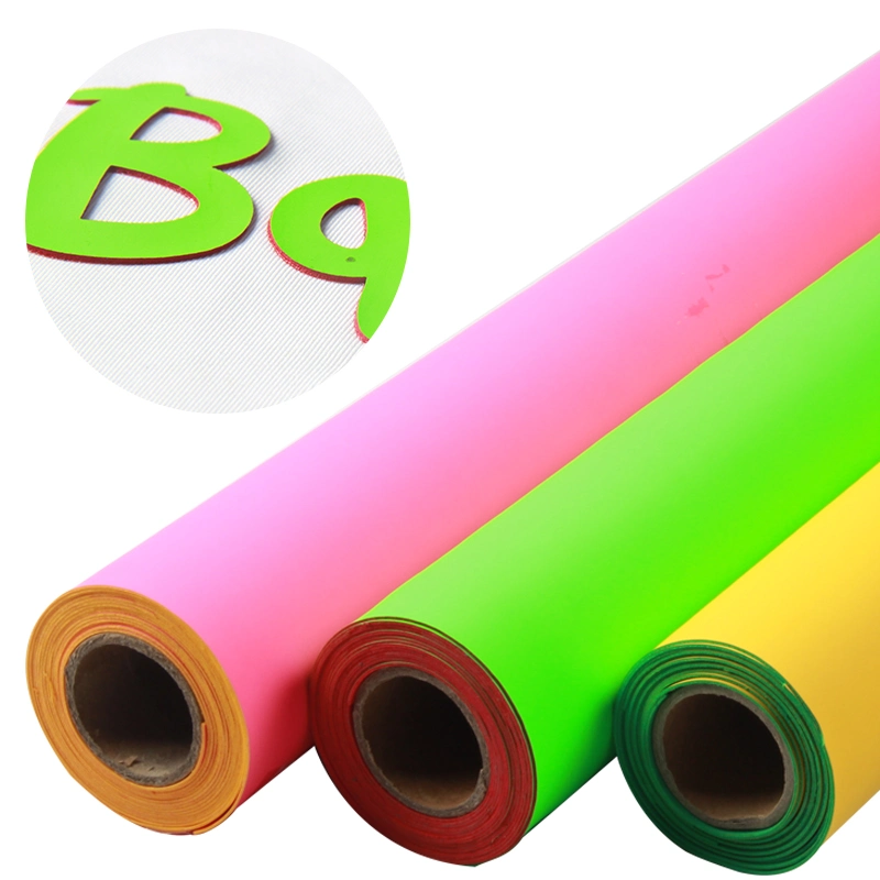 Neon Green + Red Brick 3D PU Heat Transfer Vinyl Puff Heat Transfer Material Htv