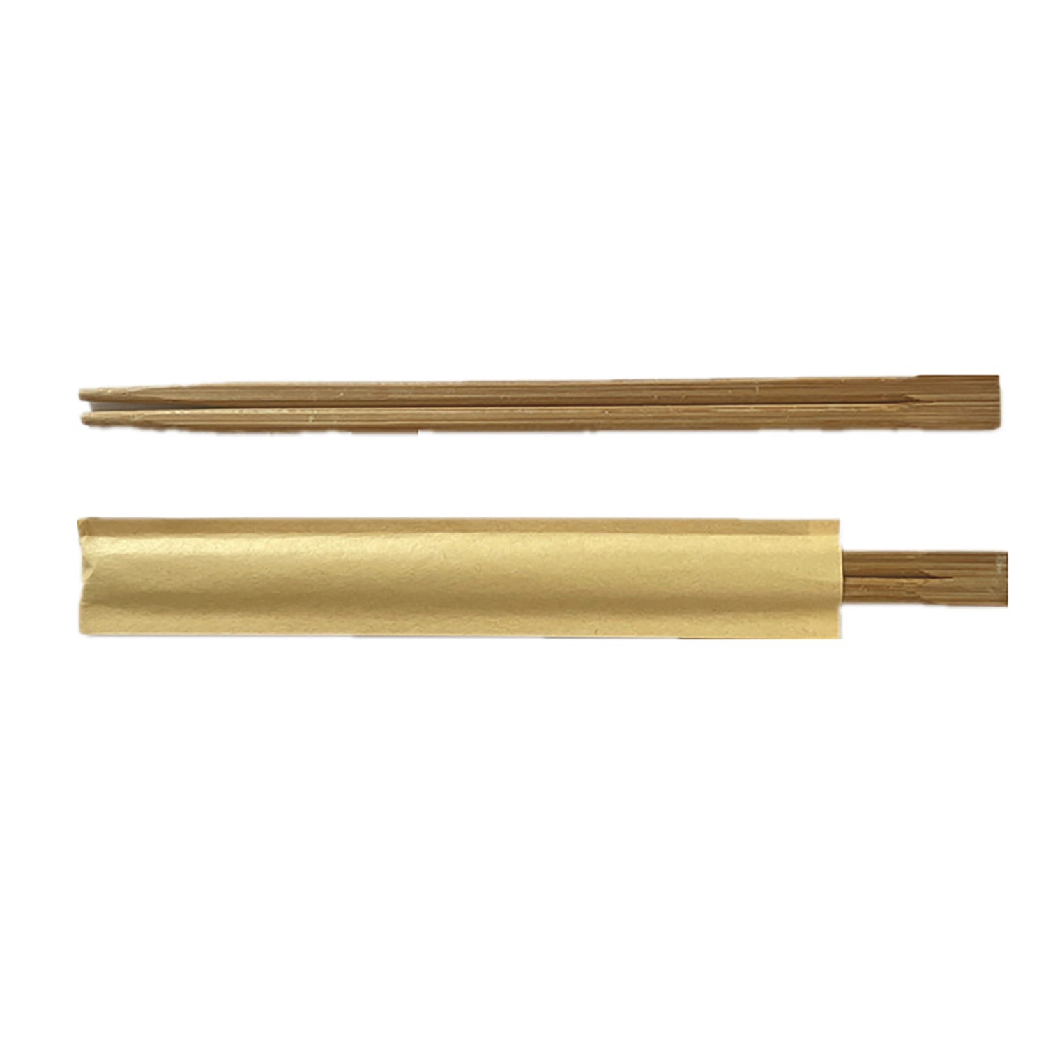 Talas descartáveis de 23 cm Bamboo Chopstick com saco de papel completo individual Embrulhar