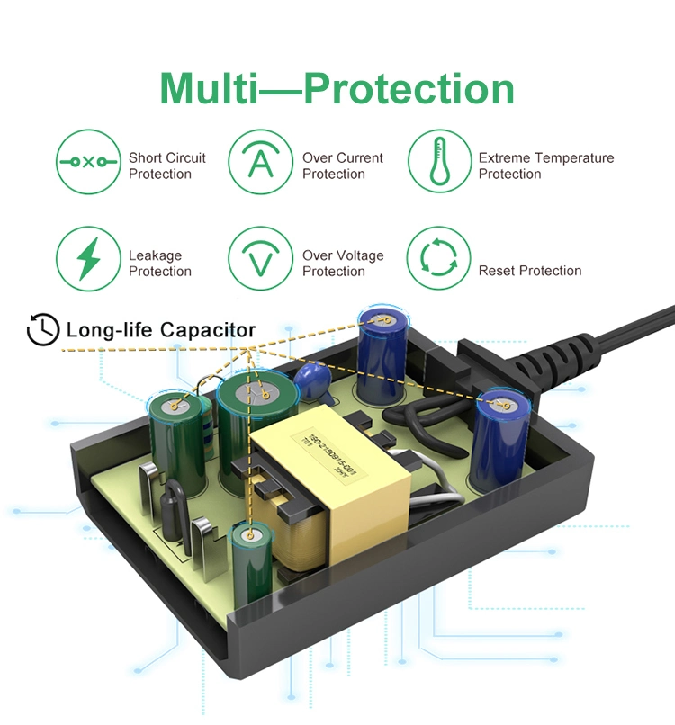 17 Years Factory UL cUL FCC GS Ukca CE PSE SAA C-Tick CB 3V 5V 6V 9V 12V 15V 18V 24V 36V 0.5A 1A 2A 2.5A 3A 5A 8A 10A Switching Power Supply/AC DC Power Adapter