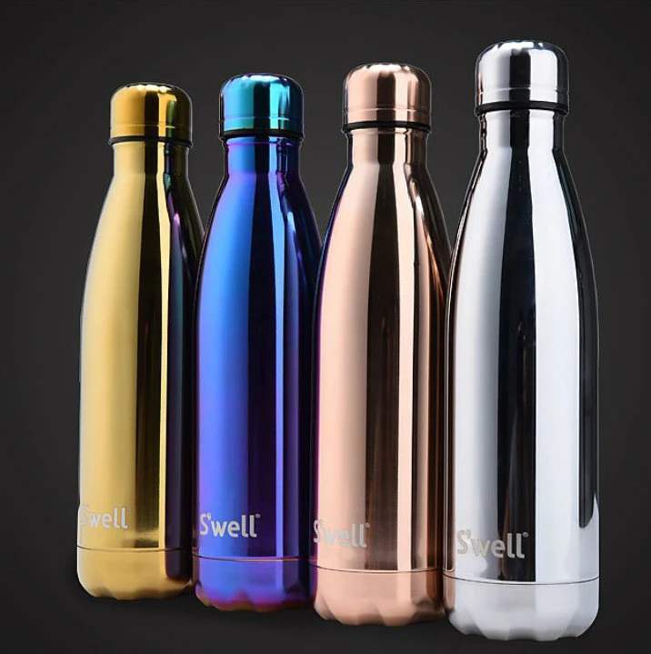 El logotipo del fabricante se hinchan termo de acero inoxidable cola botella de agua de Deporte de vacío