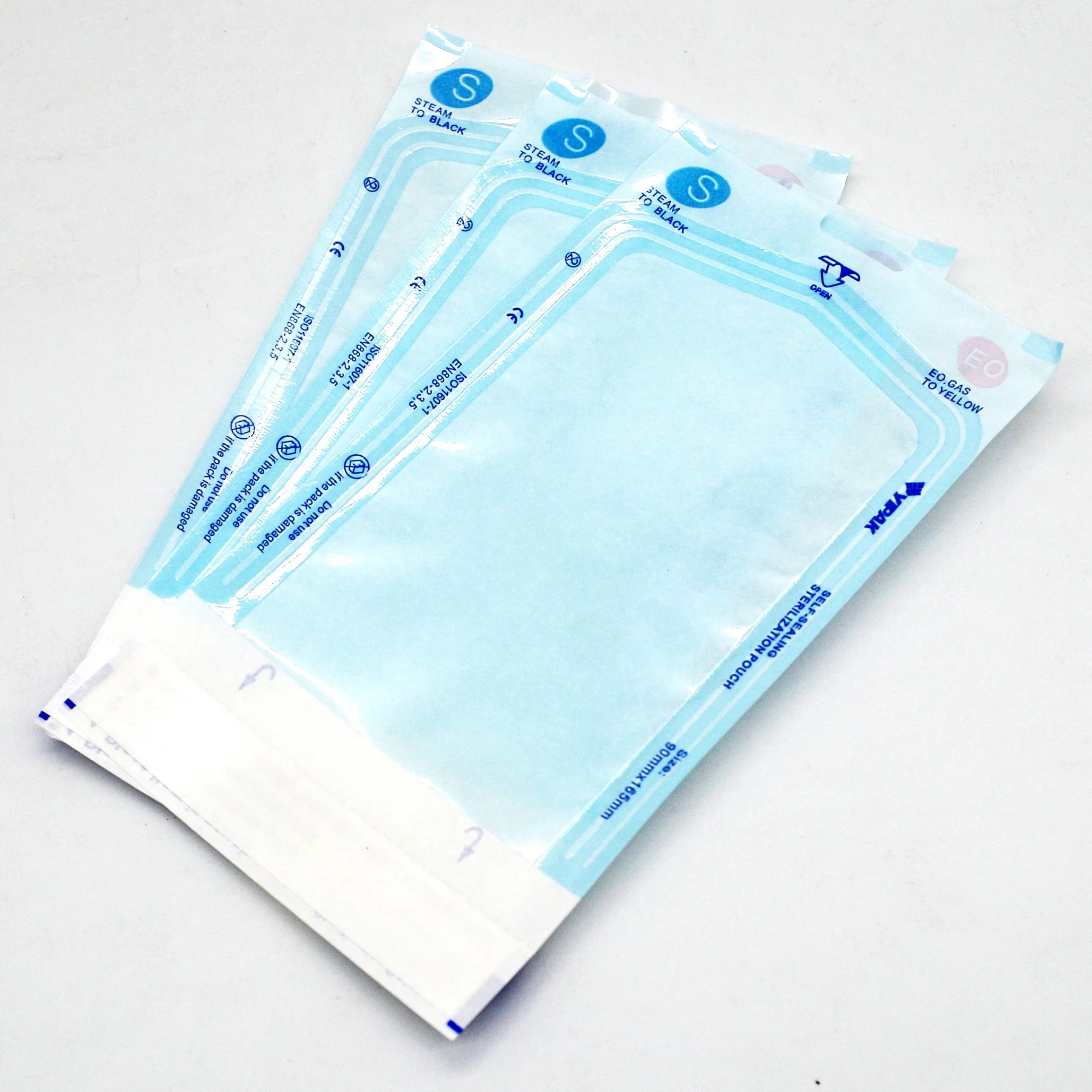 prix d'usine matériel médical emballage stérile auto-obturant pour stérilisation à usage unique Pochette