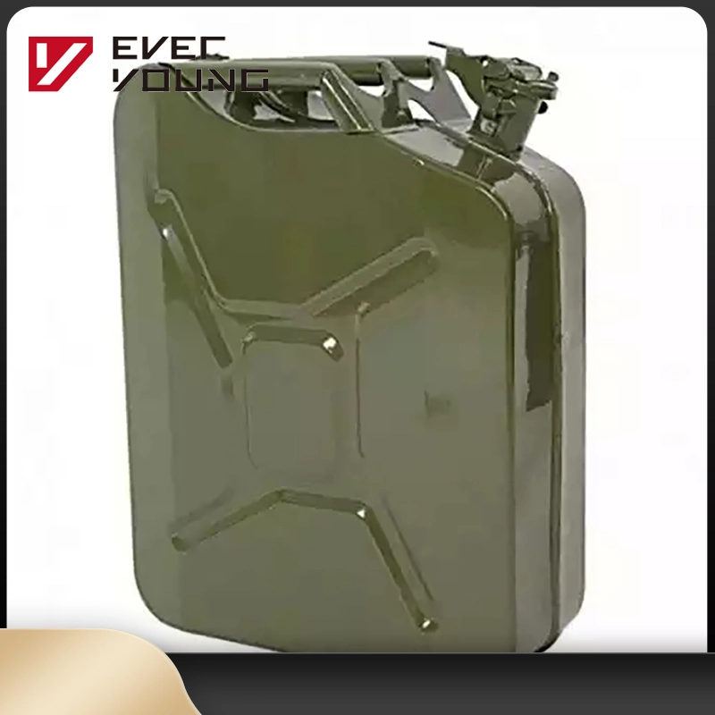 New Products 20 Litre Stainless Steel Jerry Can Vertical Fuel Tank Jeep Can with Screw Cap & Built-in Spout