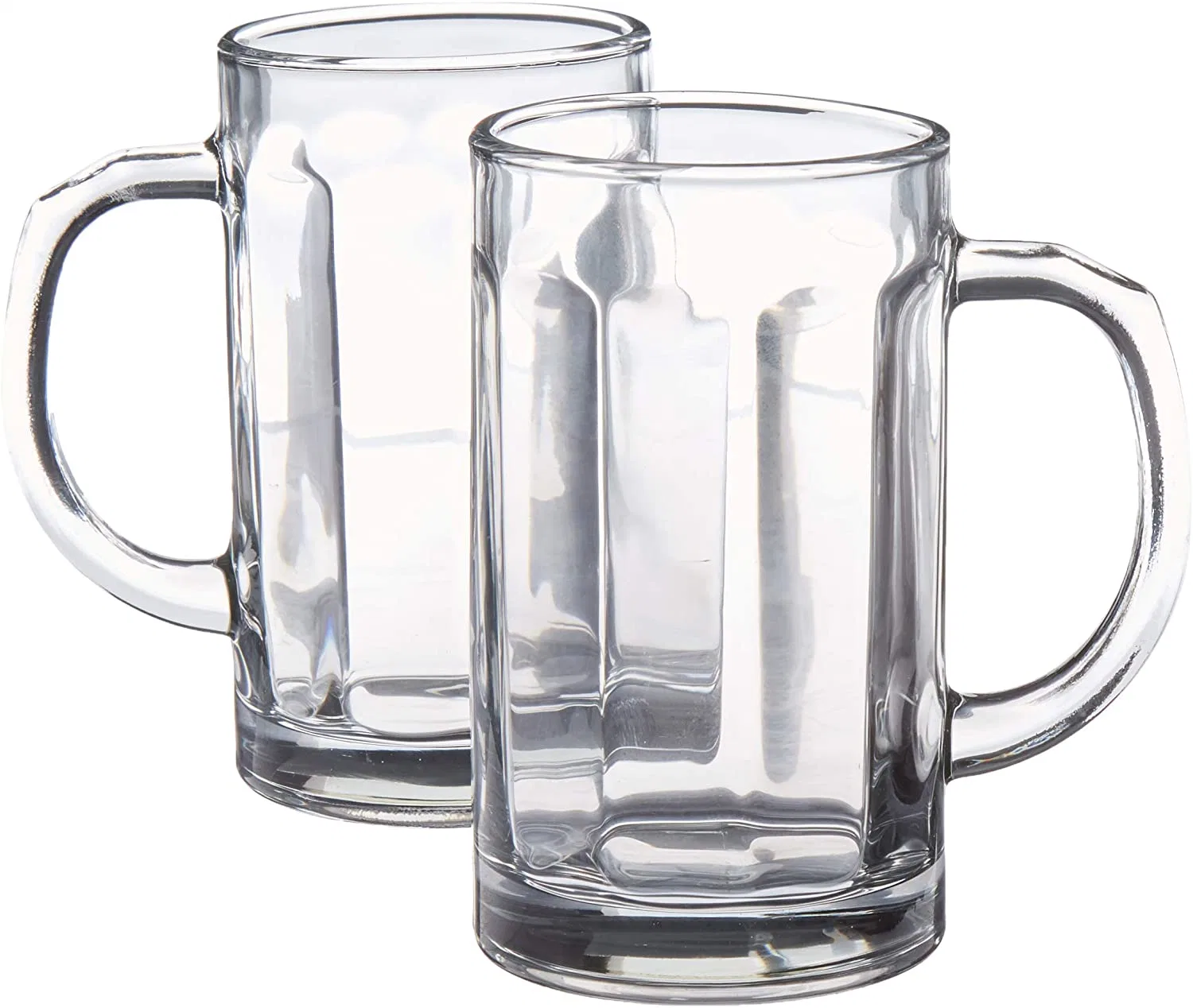 16.4 Oz Heavy Base Fun Entertainment Glassware Circleware Glass Beer Mugs with Handle