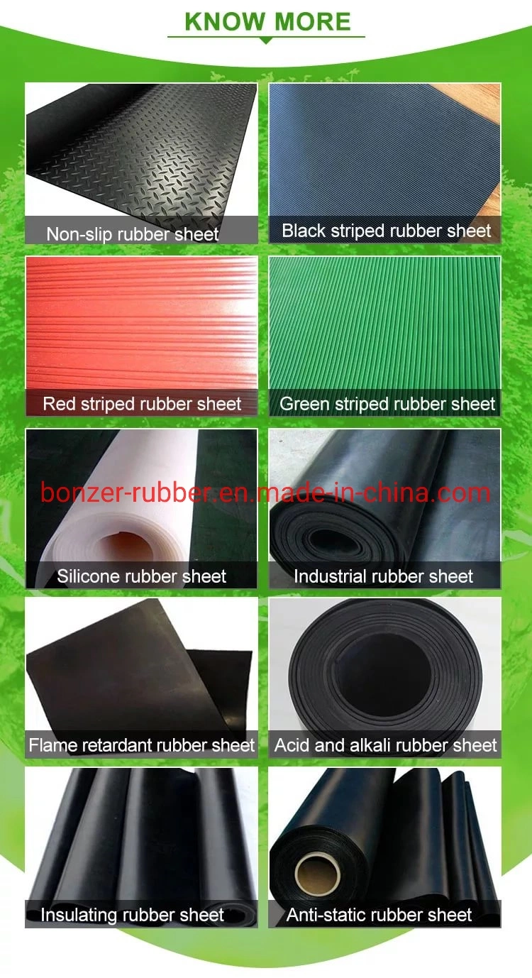 3-8 mm Non-Slip Anti-Slip Rubber Tile Coin/Diamond/ Orange Peel/Wide/Fine Ribbed Pattern Rubber Sheet