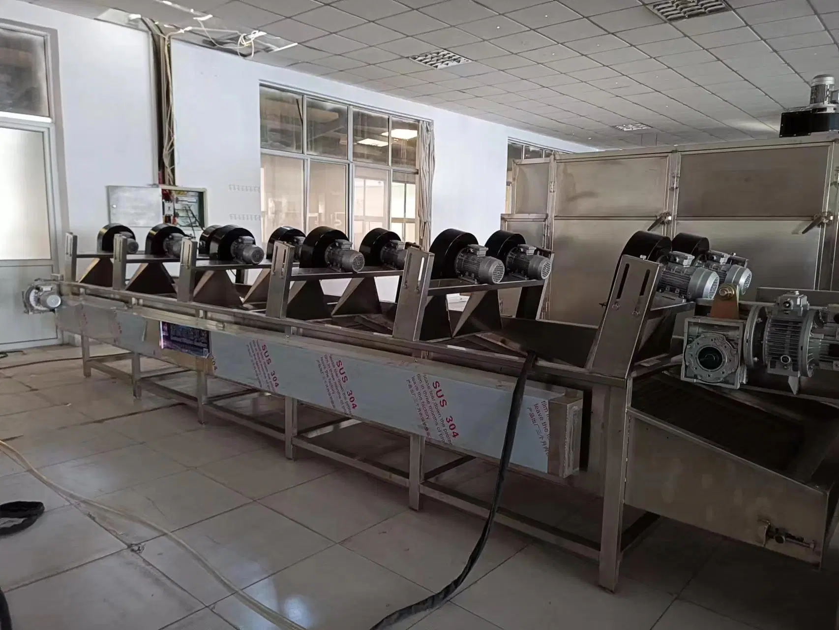 Industrial Potato Chips Drying Machine and Washing Flowing Dryer