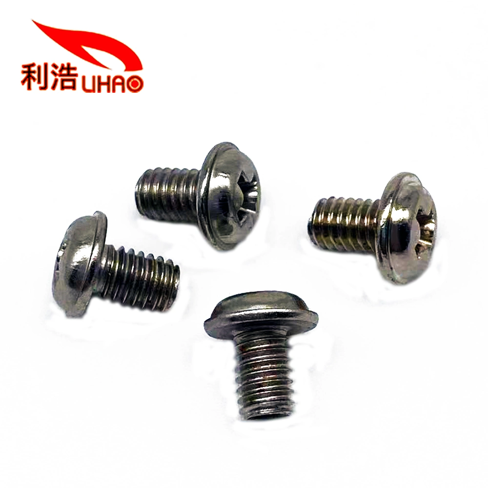 Nickel-Plated Cross Round Head with Pad Machine Wire Machine Tooth Screw