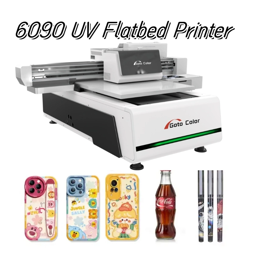 High Speed 2-3head XP600 Inkjet Printer 6090 UV Flatbed Printer Printing Machine for Phone Case Mug PVC Card UV Printer