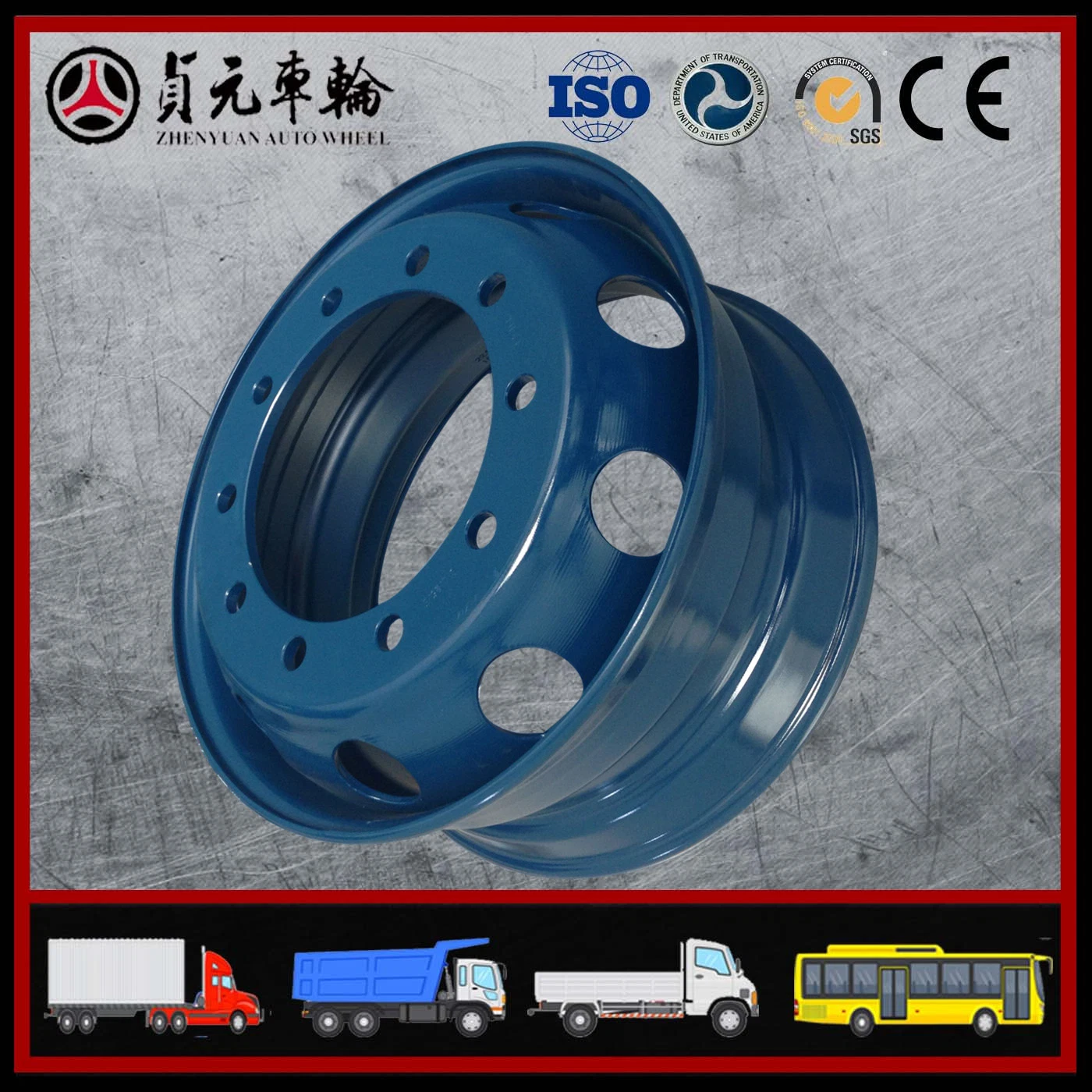 Heavy Duty Mining Truck Construction Equipment Universal Tube or Tubeless Tyre Wheel Tire Rim Steel Wheel