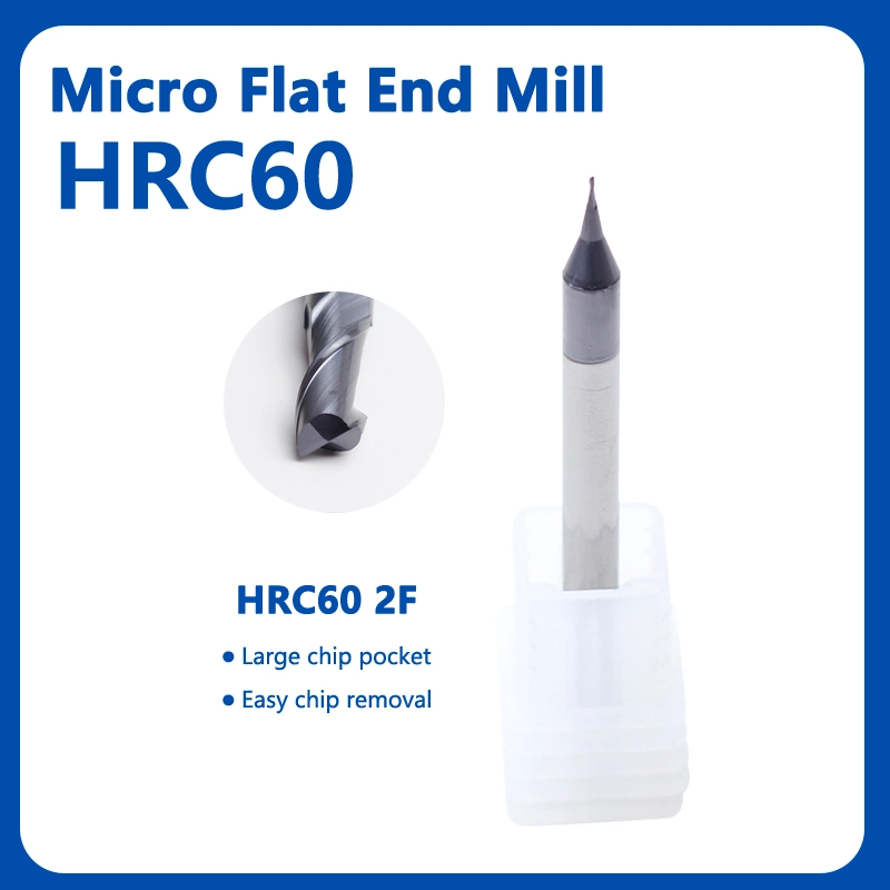 60HRC 2 Flutes Square End Mill 0.5mm for Wood