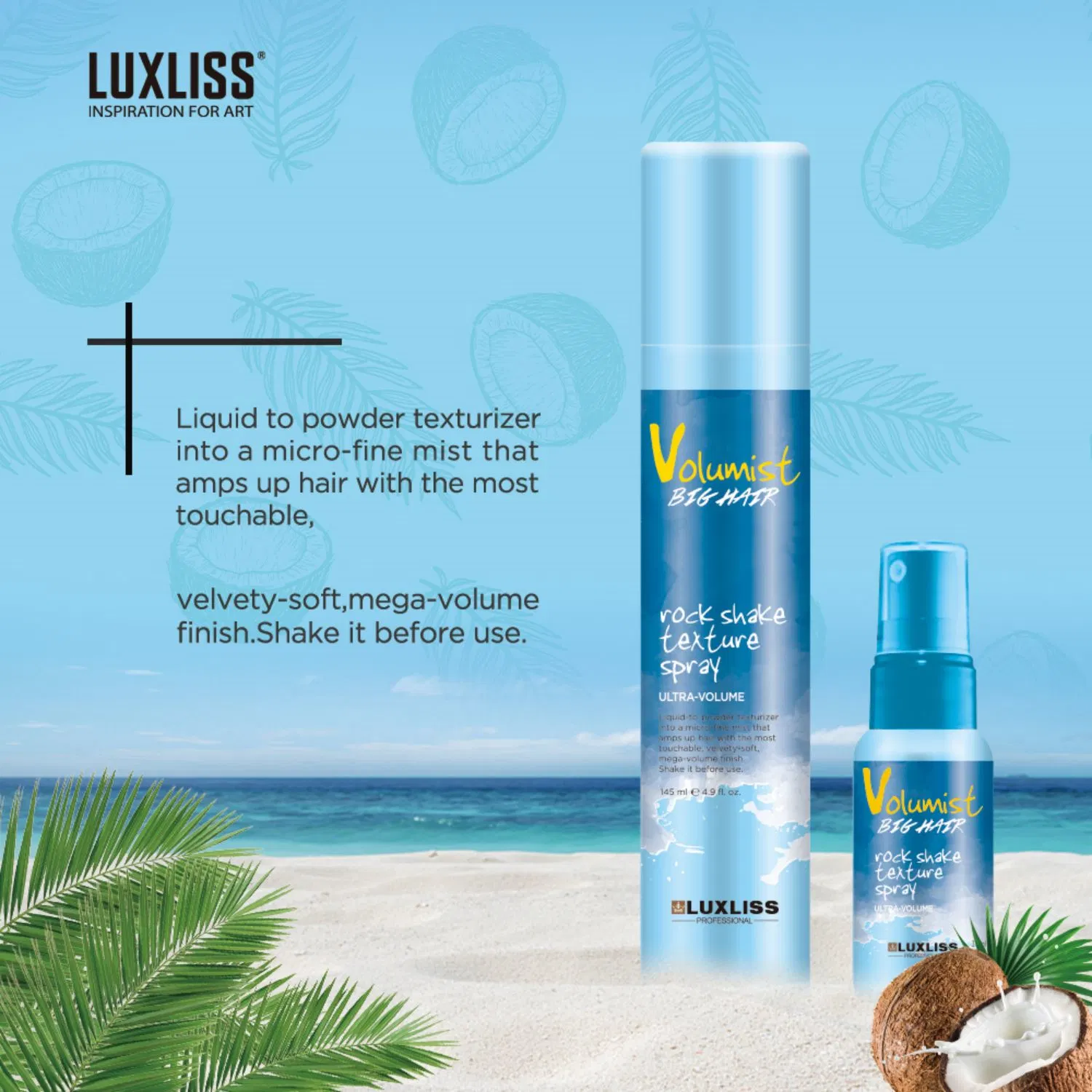 Luxliss Hair Care & Styling Anti-UV Volumist Coconut Oil Volume Texture Spray