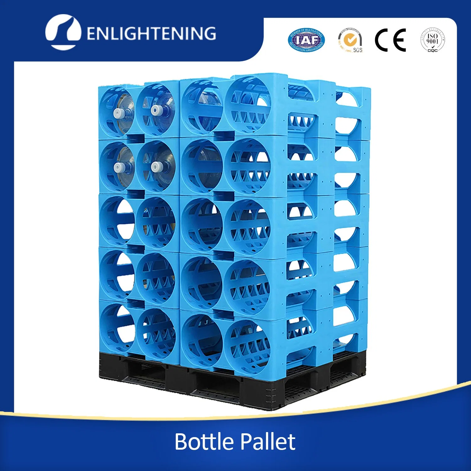 Wholesale/Supplier 5 Gallon Mineral Water Bottle Rack Plastic Pallet Water Bottle Display Rack