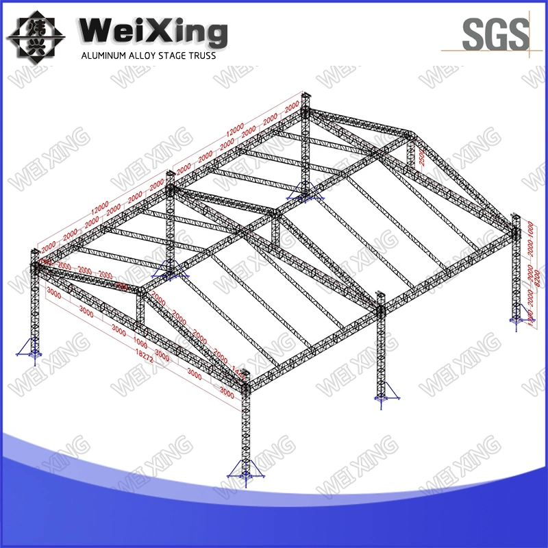 19X24X8.2m, 400x400mm Bühnenbeleuchtung Truss Moving Head Licht Truss Stände Ausstellung Konzert Veranstaltungen Hochzeitsbeleuchtung Show Lautsprecher Ausrüstung