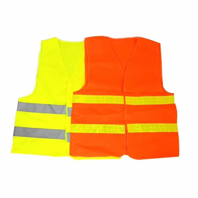 Высокая видимость оранжевого цвета и желтая отражательная безопасности куртка Майка безопасности