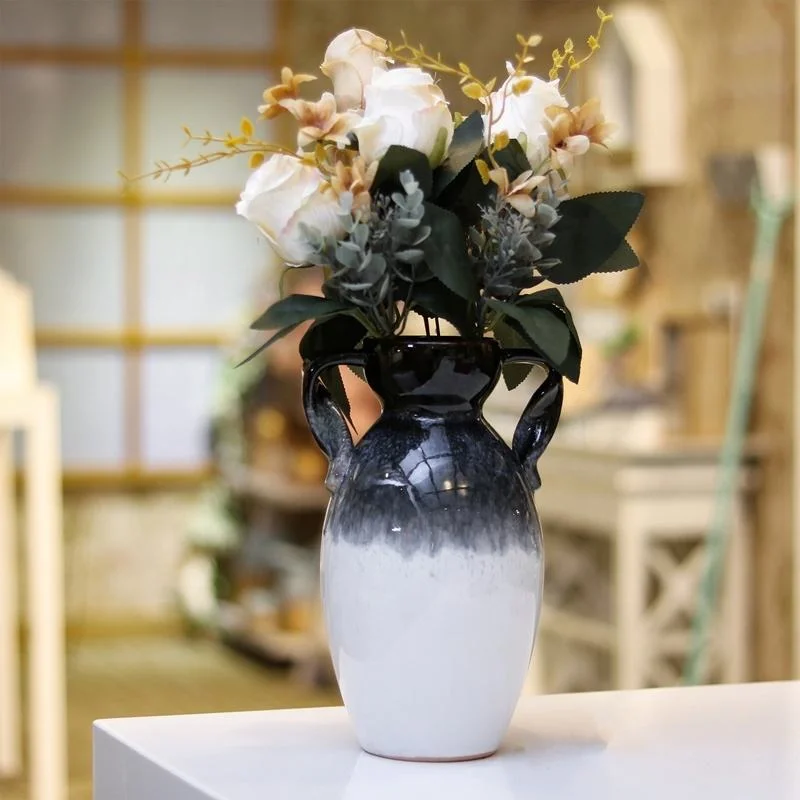 2023 New Light Grey Ceramic Vase Pot Home Decoration
