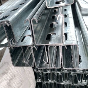 Slotted Galvanized Steel Channel 41mm 21mm 3m and 6m Length for Electrical Steel Conduit