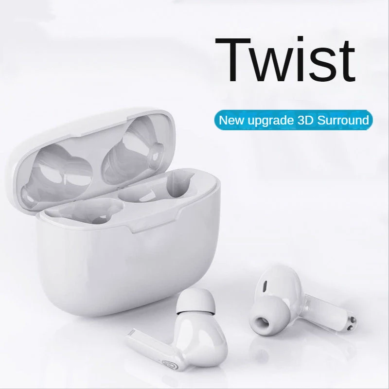 New Fashion Tws Stereo Wireless Pop-up White Headphones Earphones Bluetooth Headset 35mAh Charging Bin for Apple Mobile