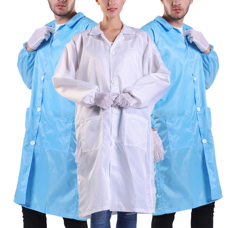 High quality/High cost performance  ESD Lab Coat Dust Free Garments Cleanroom Anti-Static Work Clothes