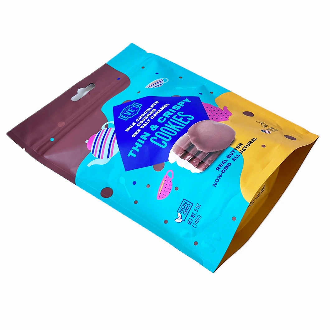 Wholesale/Supplier Custom Aluminum Foil Resusable Anti-Deterioration Cookies Snack Packaging Stand up Pouch