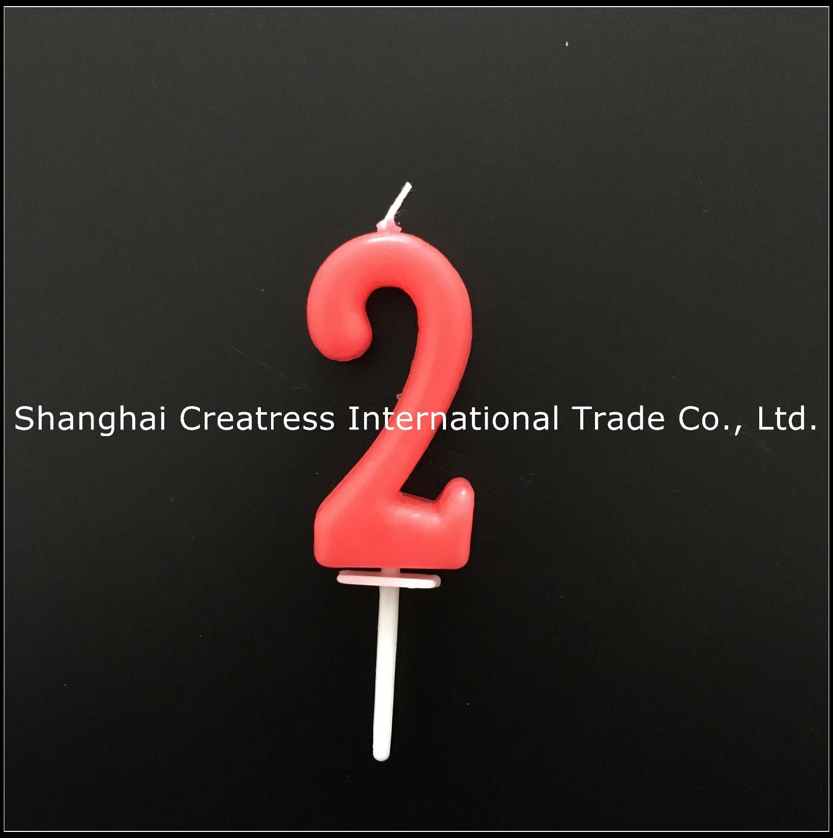 Verified Supplier 100% Pure Paraffin Red Fancy Number Birthday Candle on Picks