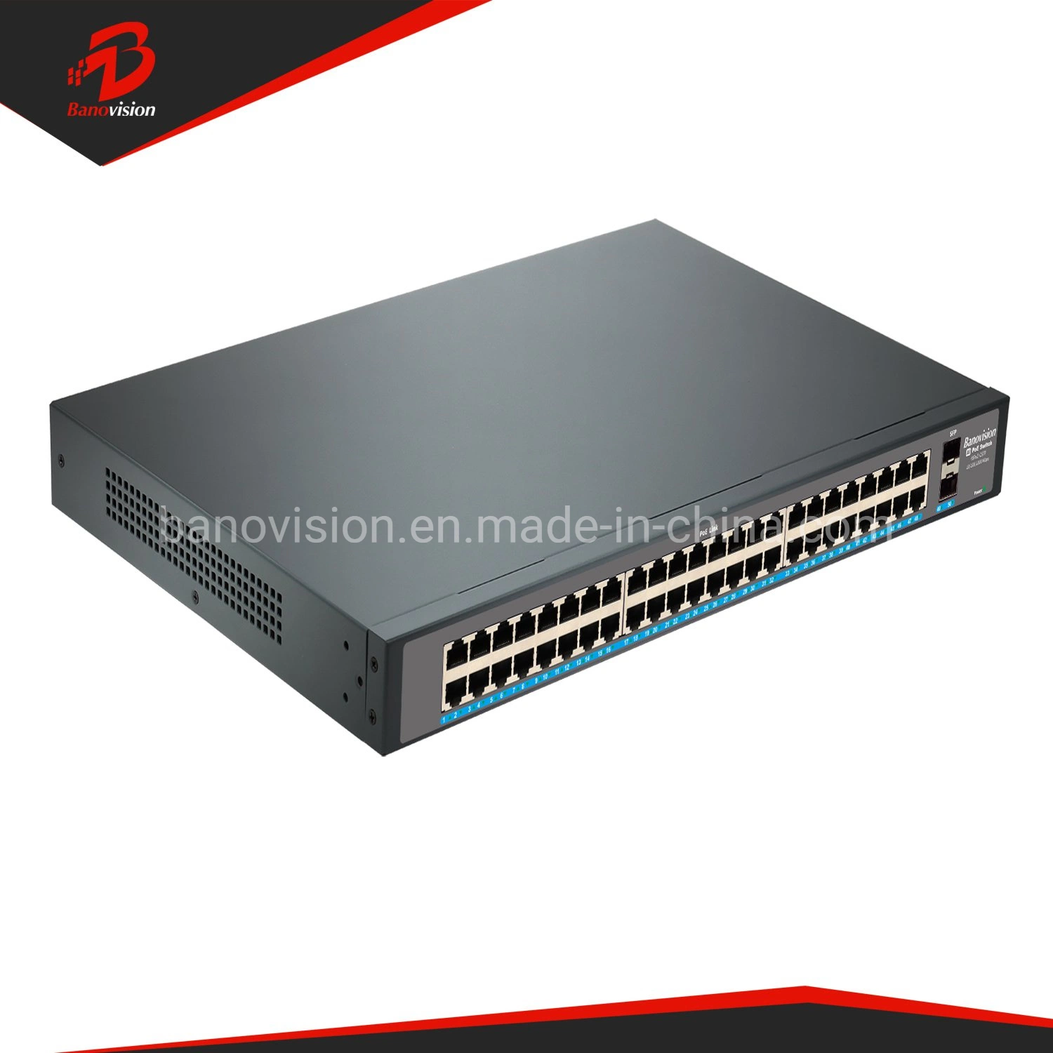 24 CH 48CH Ai Watch Dog Gigabit Ethernet PoE Network Switch 800 واط