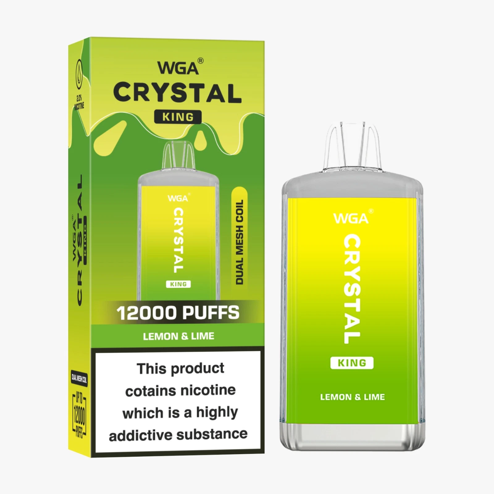 WGA Crystal King 12000 Puff Zbood персонализированный никотиновый мешок льда Персик 6000/7000/7500/8000/9000 одноразовый измеритель случайных чисел G10