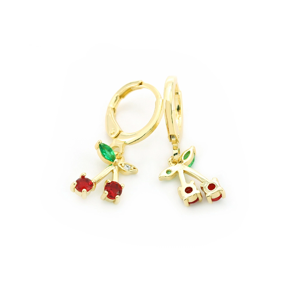 Fashion Drop Earrings CZ Sweet Cherry Earrings