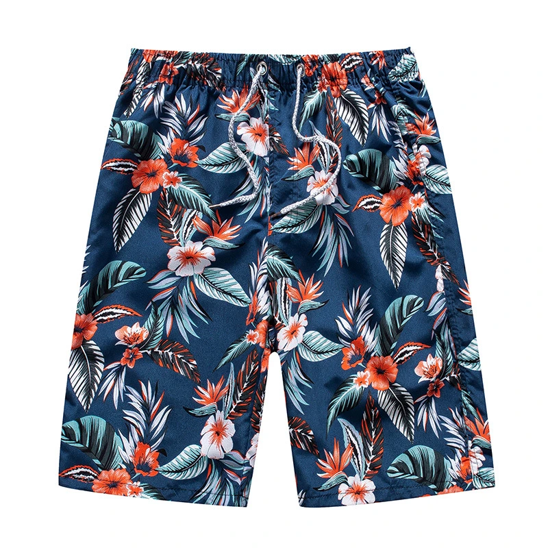 Neu Original Hochwertige Casual Sommer Männer Gerade Rohr Gewobene Strandhose Mit Blumenmuster