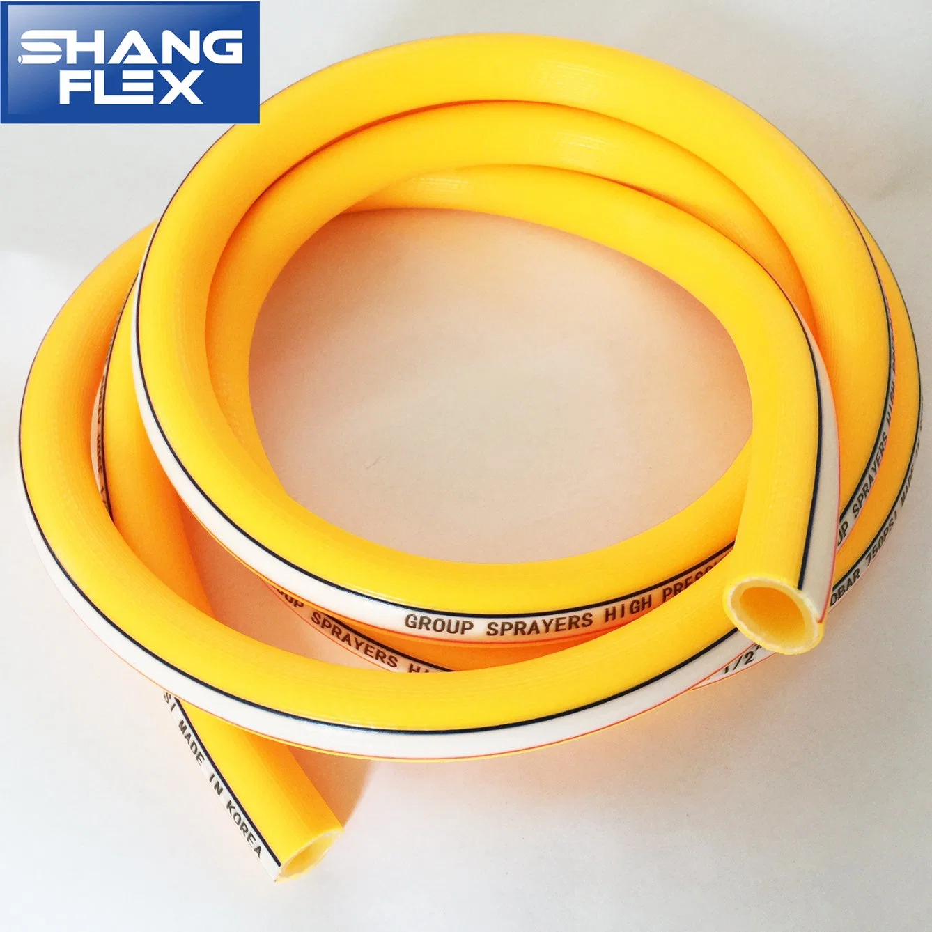 8.5mm 10mm Yellow High Pressure Air Sprayer Hose for Fire Fighting