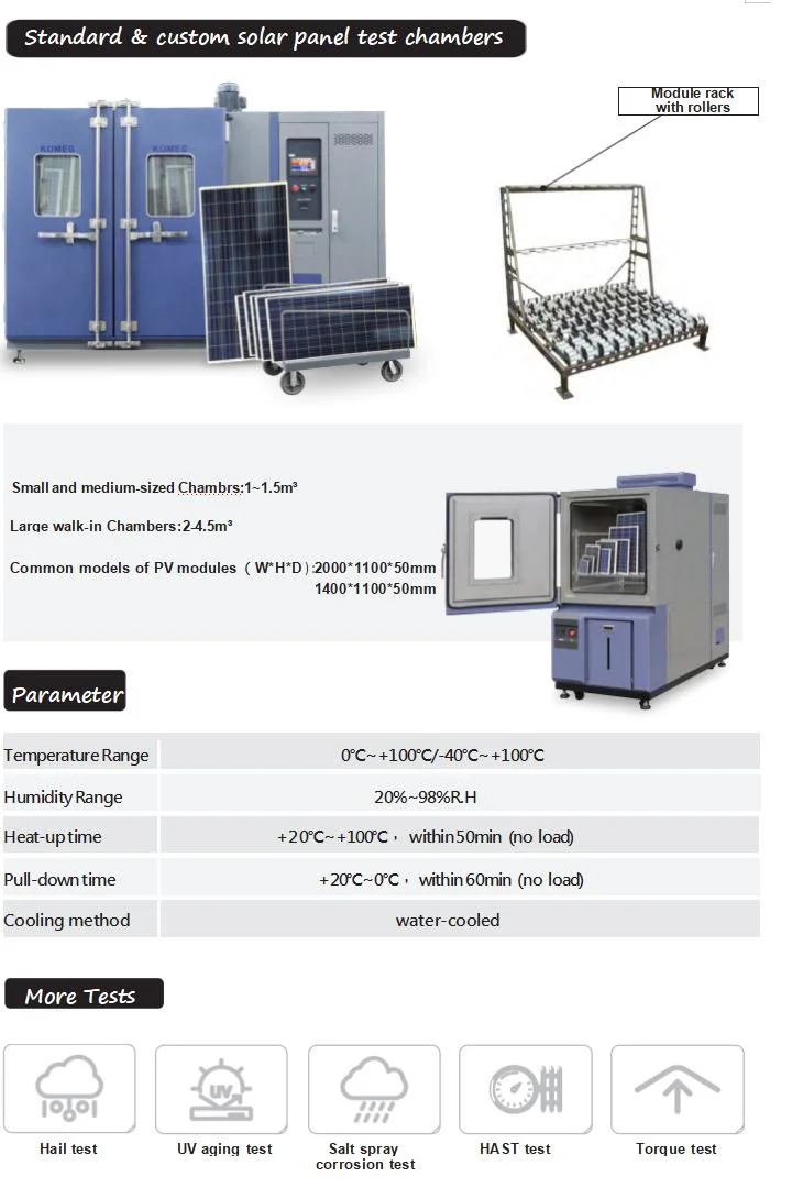 PV Modules Solar Panel Constant Temperature Humidity Environmental Test Chamber