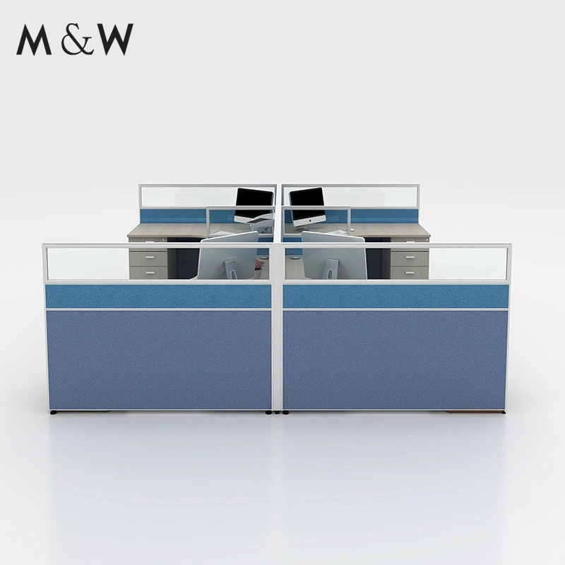 Fashion Aluminium Table Desk Partitions Cubicles Furniture Computer Open Work Space Office Workstation