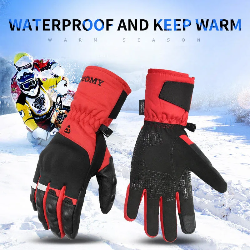 Factory Direct Waterproof Long Winter Warm Motorcyclist Motorcycle Gloves Moto Touch Screen Motorbike Racing Riding Gloves