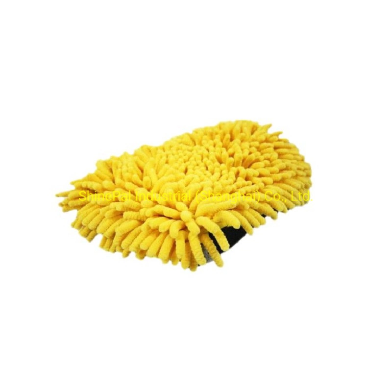 Type de gant de lavage de voiture de chenille et le matériel de nettoyage en microfibre Mitt