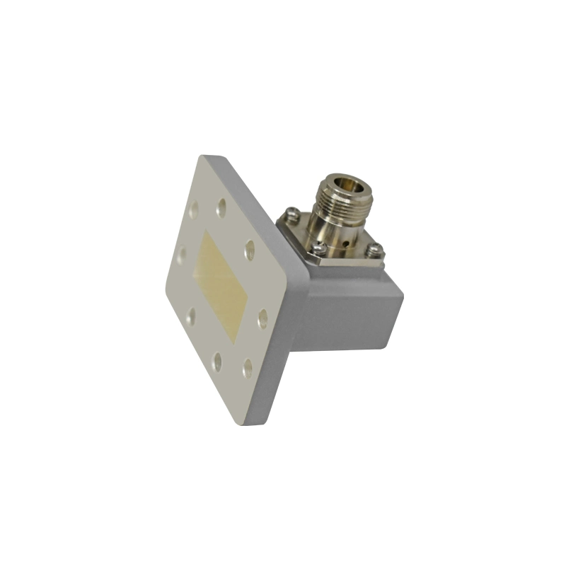 Bride rainurée CPRG137 C bande 5.38 ~ 8,17 GHz Waveguide to Adaptateur coaxial