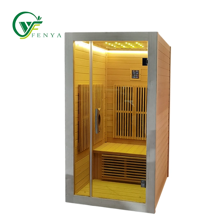 Comercio al por mayor Wolid cabina sauna de infrarrojos de madera