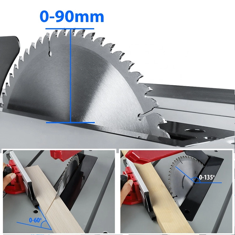 255 mm de 2000W /madera de corte herramientas eléctricas portátiles de aluminio para carpintería sierra de mesa