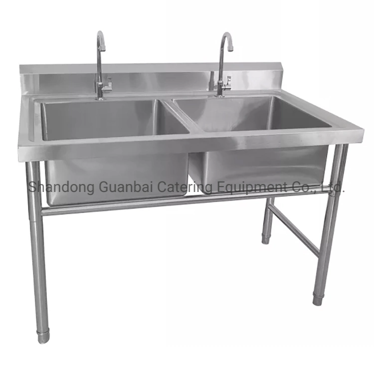 Commercial Catering Equipment Triple Bowl Sink Stainless Steel Kitchen Washing Sink for Hotel and Restaurant