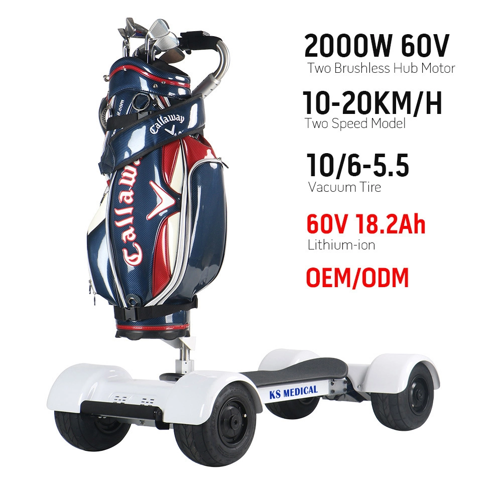 KSM-930 cuatro ruedas estables Escooter Comprar Scooter de Golf eléctrico Cart Monopatín 4 Wheels 2000W 60V para campo de golf