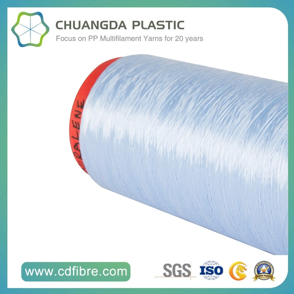 800d-1200d High Tenacity UV Protected Raw White PP Yarn FDY Filament Yarns for Ropes or Sewing Thread