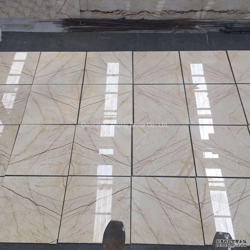 Natural Stone Slab Golen Veins Hotel Flooring Tiles Sofitel Golden Marble