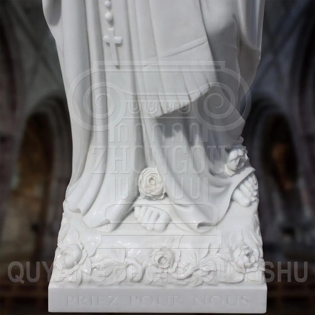 Marble Stone Religious Sculpture for Garden Decoration, St Mary Statue