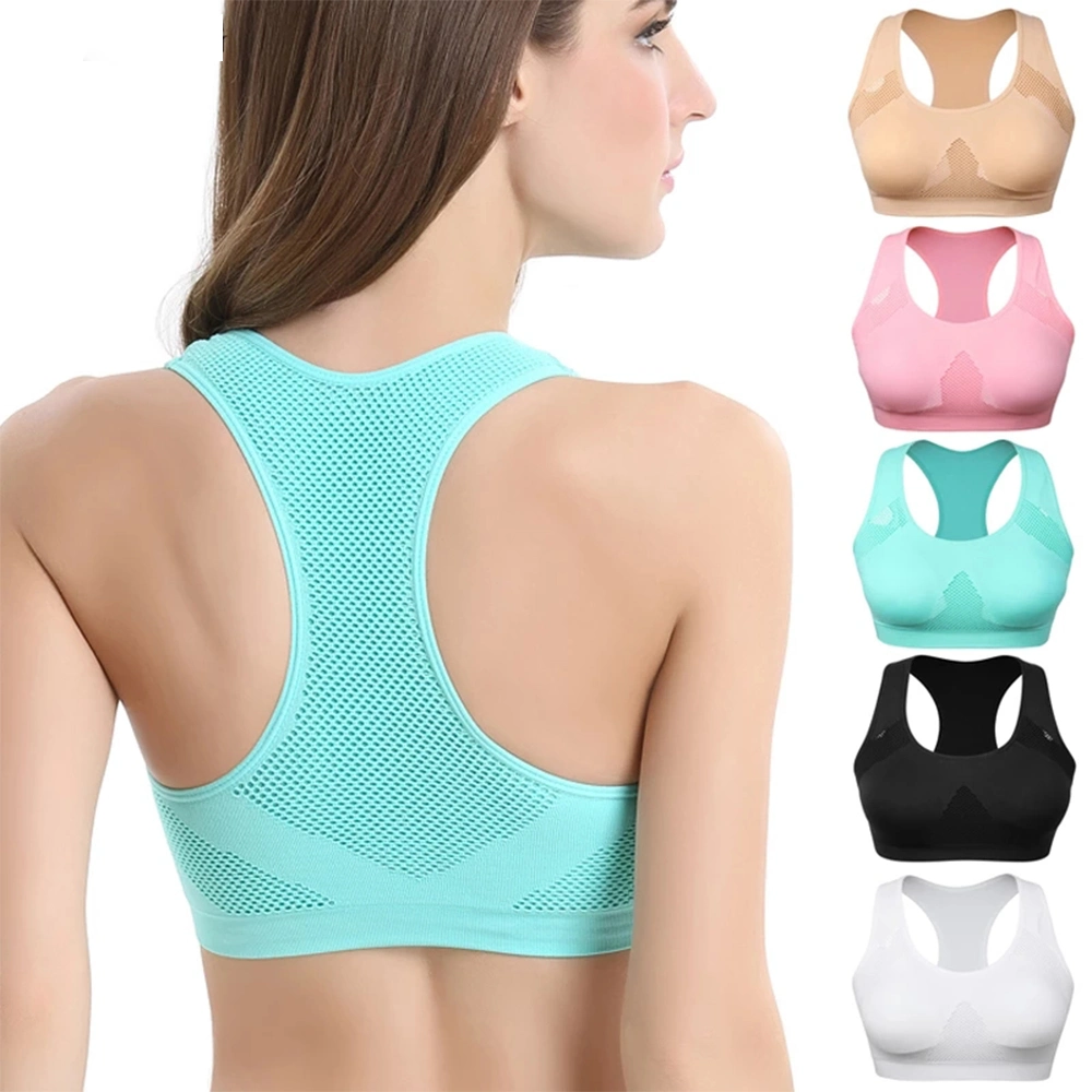 Vestuário de treino personalizado mulheres sutiã de desporto respirável absorver o suor Ginásio almofadado Vest executando o sutiã de ioga Fitness para Mulheres